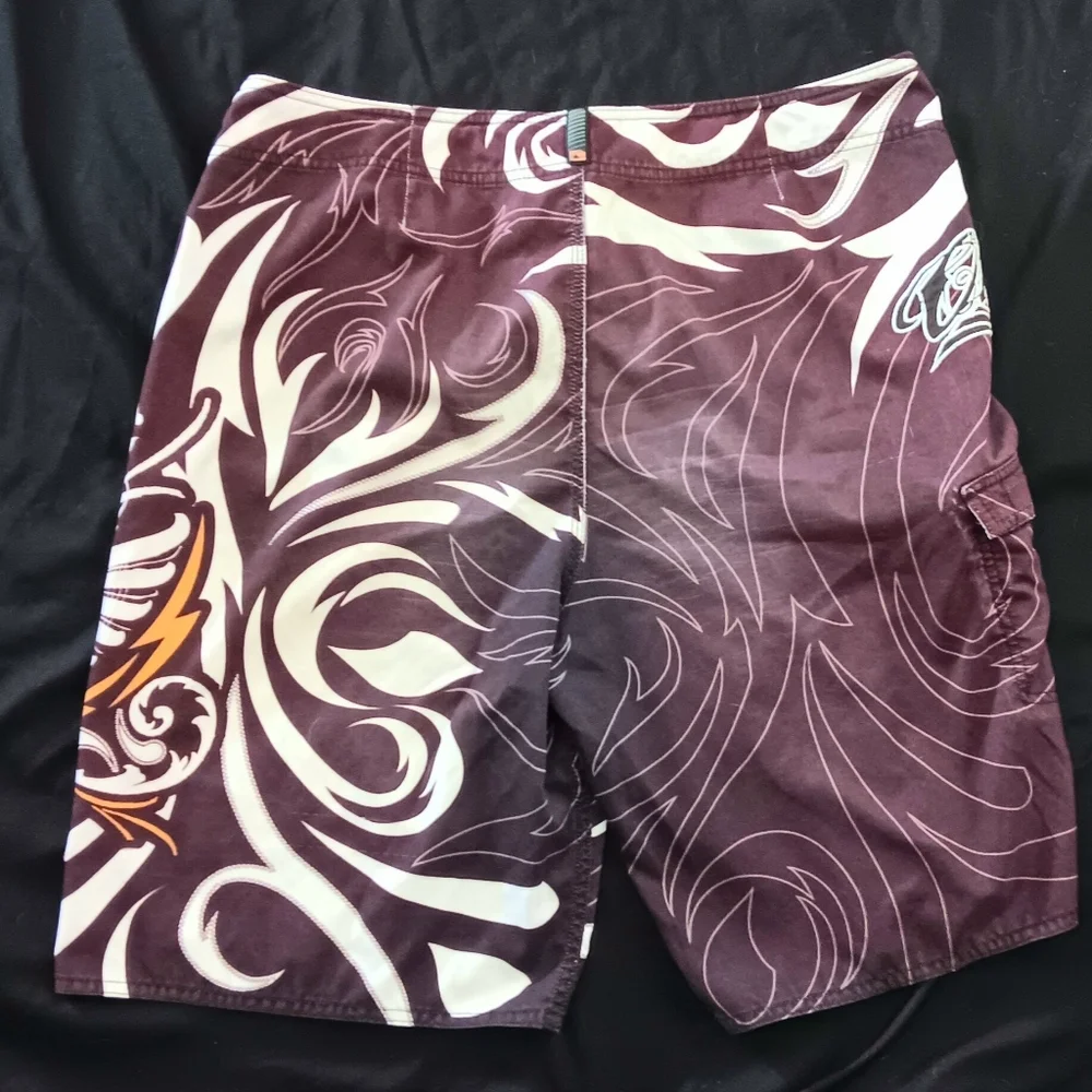 O'Neill Y2K Skull Board Shorts XL 36 Surf Beach Vacation Cruise Resortwear